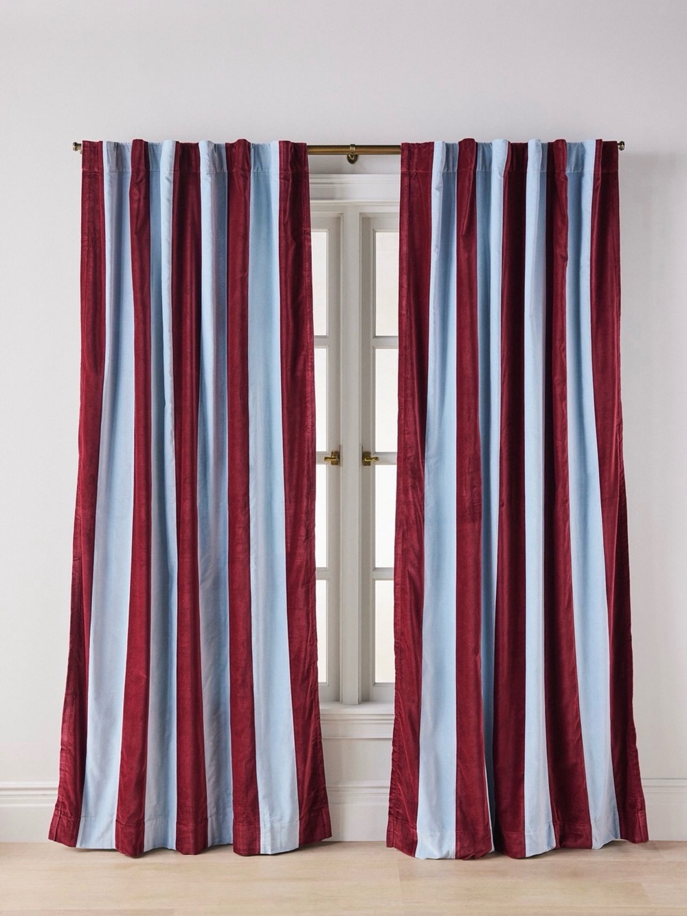 ISO: Anthropologie Trova Striped Panels Light Blue and Burgundy